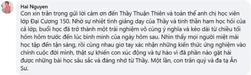 Cảm nhận học viên về khoá học phong thủy tại Viện INAFESA
